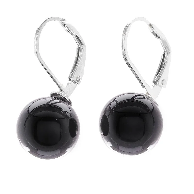 NOVICA Pure Black, Calcite drop earrings - 0.8*0.4