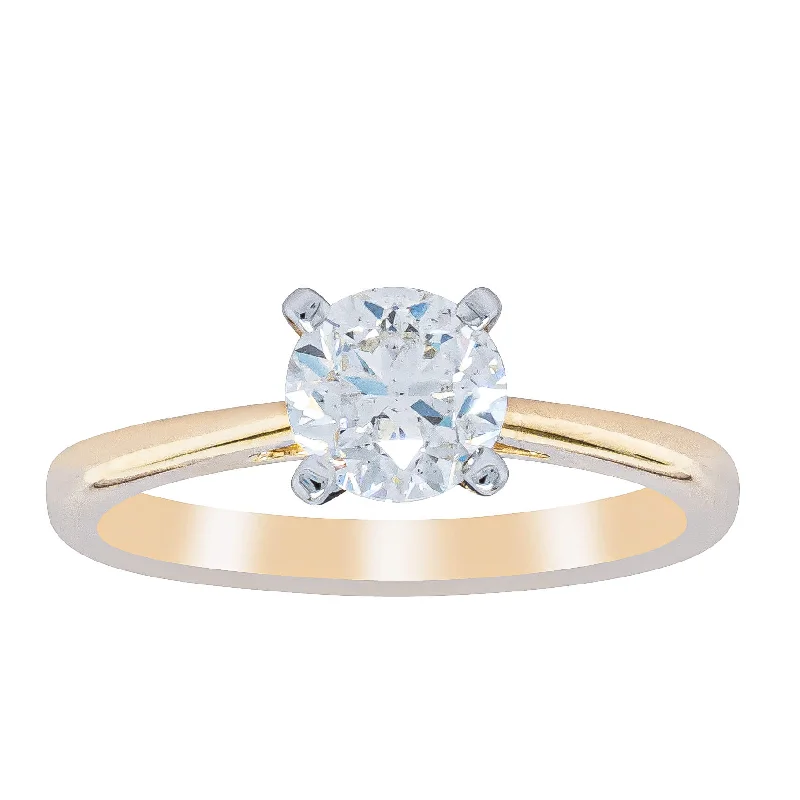 14ct Yellow Gold 1.00ct Diamond Luna Ring