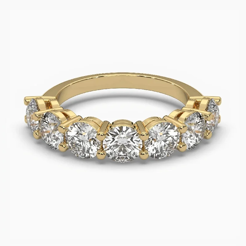 Round Half Eternity Wedding Band