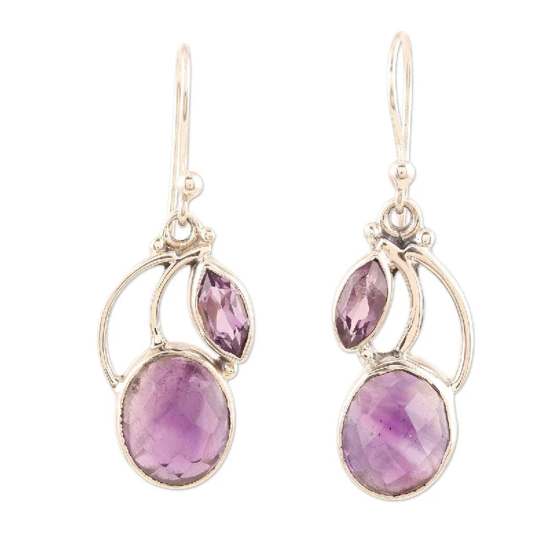 NOVICA Purple Fog, Amethyst dangle earrings - 1.5*0.4